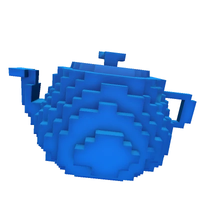 Blue 8-Bit Teapot