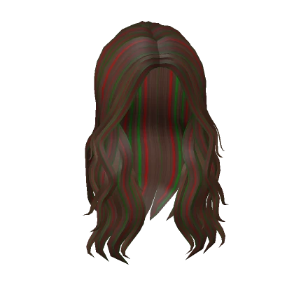 Christmas Messy Wavy Hair (Red/Green)