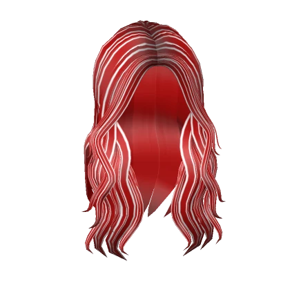 Christmas Messy Wavy Hair (Red and White)