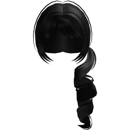 dollette black side low ponytail