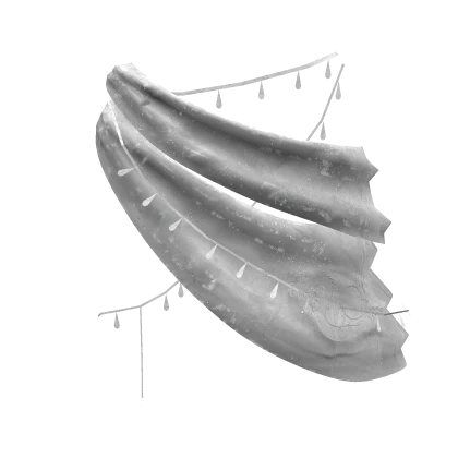 White Royal Lower Cloak/ Chiton w Silver Chains