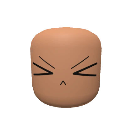 Angry Closed Eyes Face Head Nougat