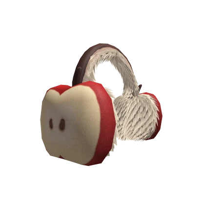 Red Fluffy Apple Earmuffs