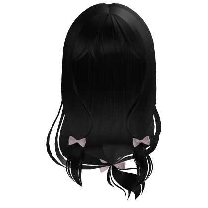 ♡ ꒰ sweet doll black long flowy anime hair ꒱