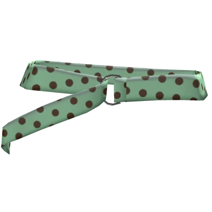 ♡ cute choco mint & brown harajuku polka dot belt 