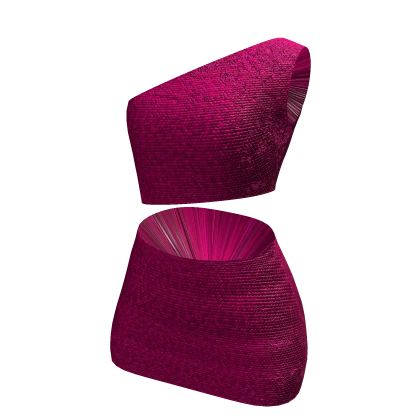 Sequin Party Pink Top With Skirt