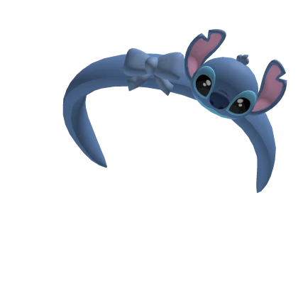 Cute Kawaii Stitch Alien Blue Bow Headband
