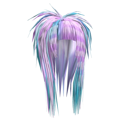 Scene Straight Bang Hime Cut (Pastel Purple/Blue)