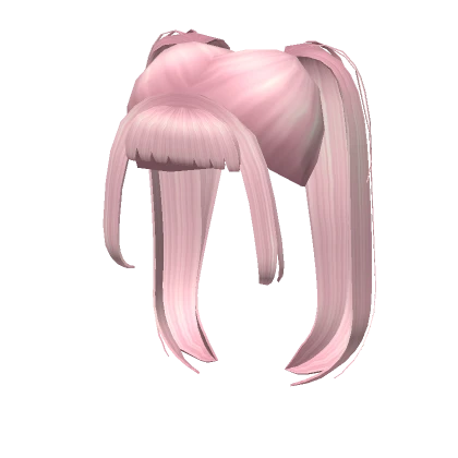 Long Pigtails with Bangs in Pink