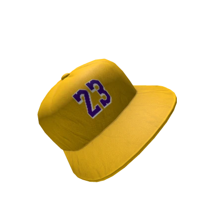 NBA Gold Tilted LeBron James Cap 23 Lakers