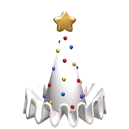 Christmas Tree Clown Hat White