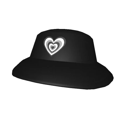 Black & White Heart Wave Hat