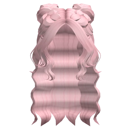 Preppy Braided Buns Hair (Pink)