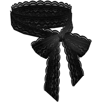 † : gothic black lace side bow (3.0)