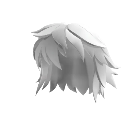 White Anime Messy Hair