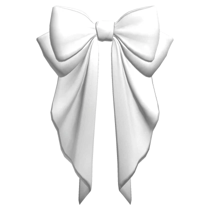 Big Hair Bow White Basic Cute Head Ribbon Cutesy
