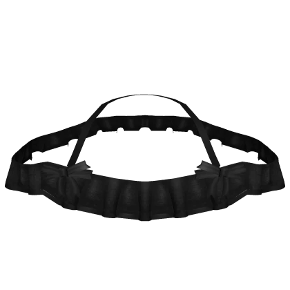 Lace shoulder ruffle - black