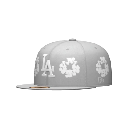 Gray LA Denim Tears Fitted Cap