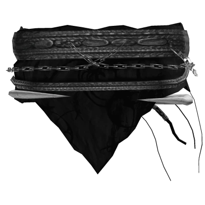 Ancient Gunda Temple Black Cloth Silver Bracelet