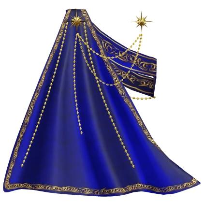 1.0 Royal sash with cape - blue/gold