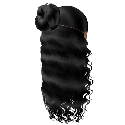 Half Up Half Down Wavy Hair [Black]