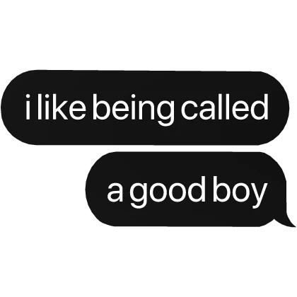 called a good boy text