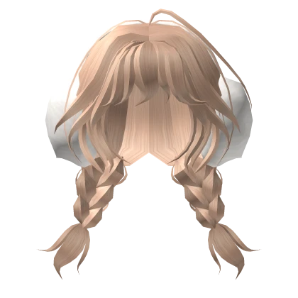 🍀Braided Pigtails w Earmuffs (Blonde)