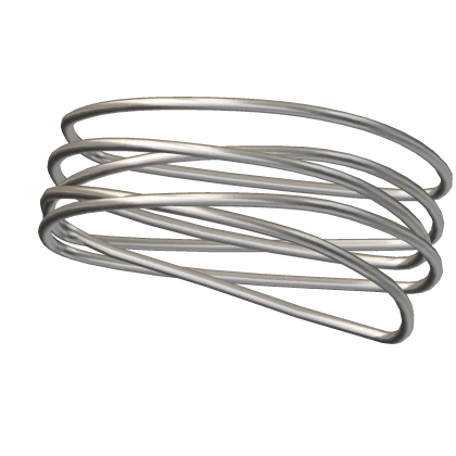 Silver Layered Bangles Arm band cuff [3.0] Right