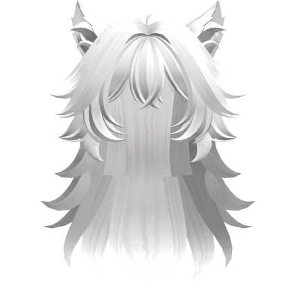 Fluffy Wolf Girl Hairstyle (White)