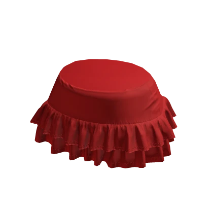 Cute Layered Ruffle Skirt Red 🫐