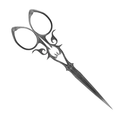 ♰ cute silver gothic mini scissors for head ♰