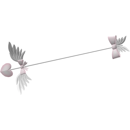 Angelic Valentines cupid's arrow - pink/silver
