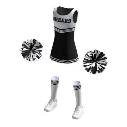 Cheerleader Outfit w Pom Poms