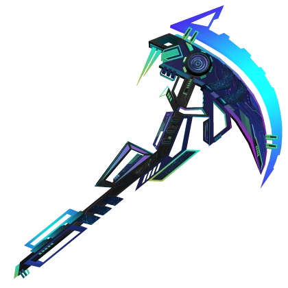 Cyber Neon EDM Scythe (Back)