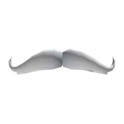 Oversized White Moustache