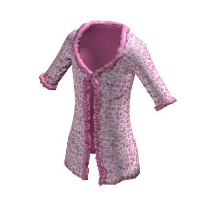 Glamorous Sleepover Robe | Light Pink Leopard