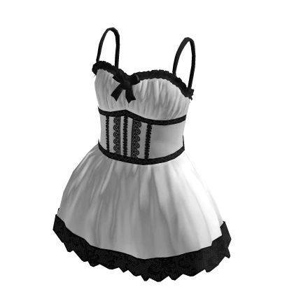 White Lace Corset Dress