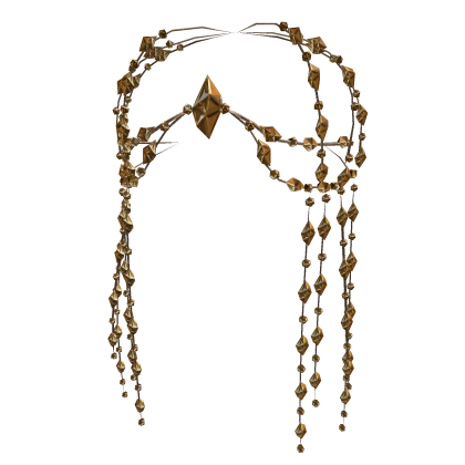 Gold Beaded Tassel Goddess Headdress