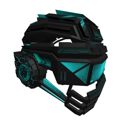 Cyber Battle Helmet (Neon Blue)