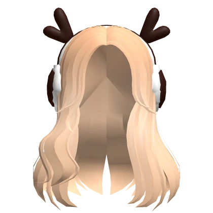 Classic Blonde hair with winter Christmas antlers