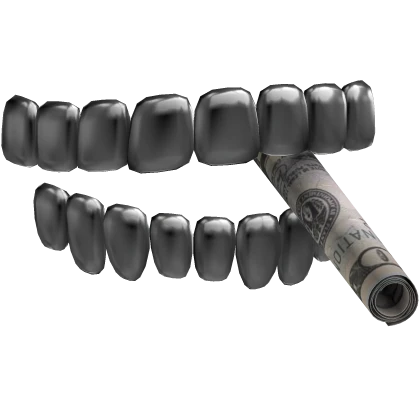 Silver Grills w/ Rolled Dollar Bill Y2K Street