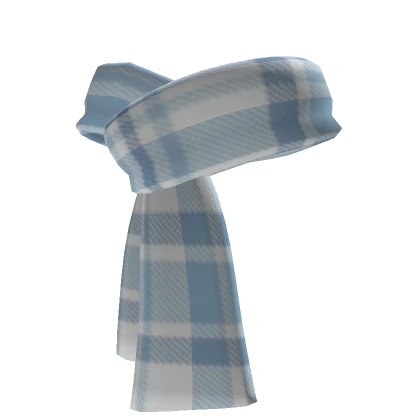 Pastel Blue Plaid Scarf