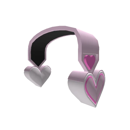 Cute Heart Headphones  (Pink)