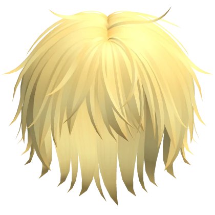 Stylish Messy Anime Boy Hair in Light Yellow