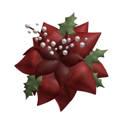 ♡ christmas winter whimsical red flower