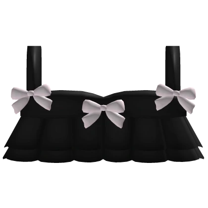 Cute Black Top With Bows