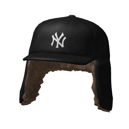 Black NY Fluffy Trapper Cap