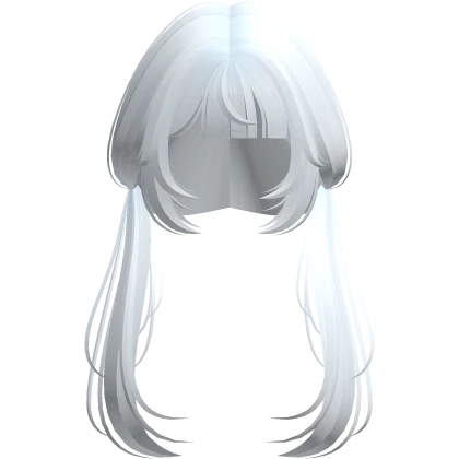 cute wispy anime low pigtails blue