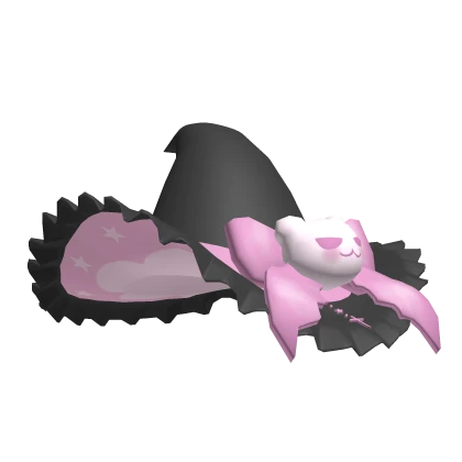🍀Cute Witch Hat (Black&Pink)