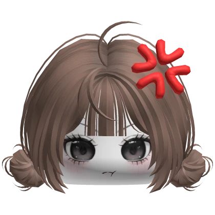 Angry Anime Hair Clip Pigtail Hair 💔